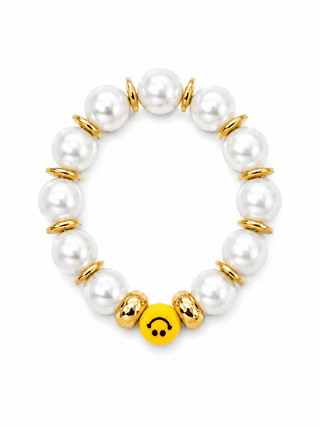 Perlenarmband in Perlmuttweiss-Gold - Levelone GmbH & Co. KG