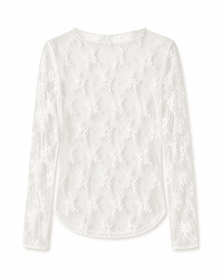 Spitzenshirt in Weiss. Für Damen in Einheitsgröße 36-40 - Levelone GmbH & Co. KG
