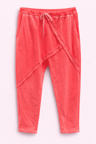 Stretchhose in Neonpink für Damen in Einheitsgrößen 36-42