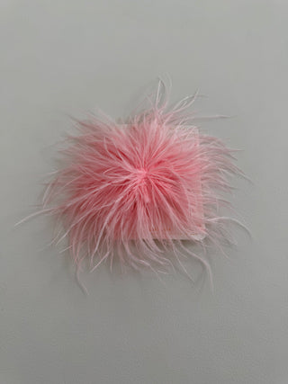Feder Brosche-weiss-schwarz-altflieder-altrosa-beige-fuschia-pastelrosa-levelone