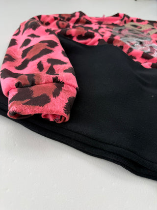 Leo Sweater in Pink mit Smiley aus Strasssteinchen für Damen in Einheitsgröße 36-42 - Levelone GmbH & Co. KG