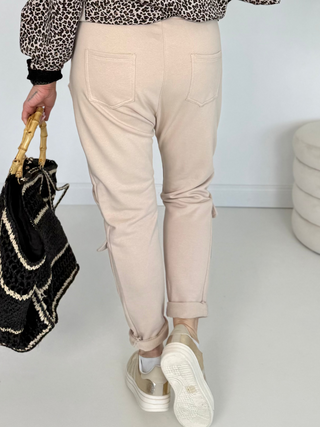 Baggyhose in Beige