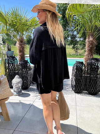 Musselin Hemd-schwarz-damen-einheitsgröße-levelone