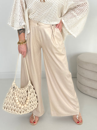 Stretchhose ingold glänzend in Einheitsgröße 36-42 für Damen bei Levelone