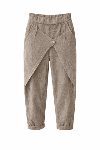 Leinenhose in Taupe | Damen Einheitsgröße 36-42 | Levelone