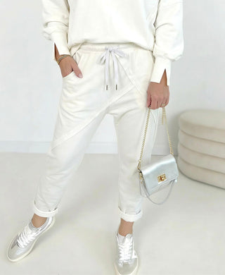 Baggyhose in Weiss